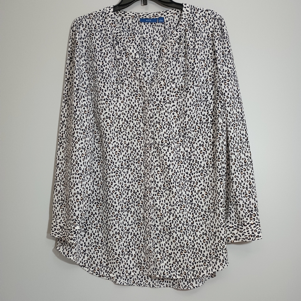 Apt. 9 Animal Print Blouse L